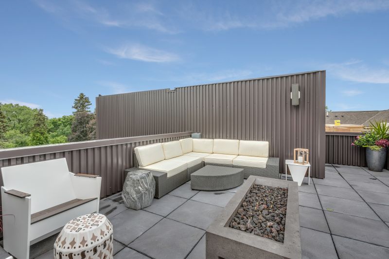Completed Roof Deck with Seating Area